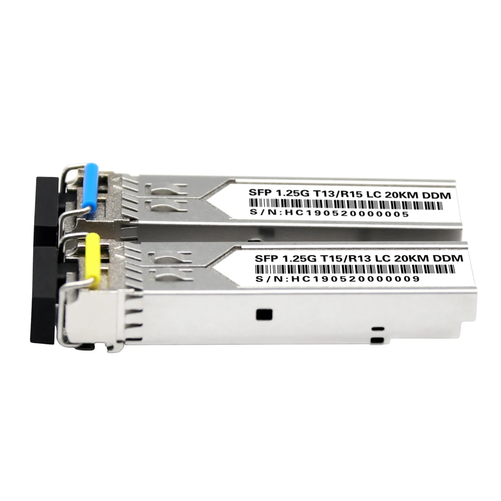 Одноволоконный трансивер 1,25G SFP SC 20km 1310 нм, трансивер BIDI SFP