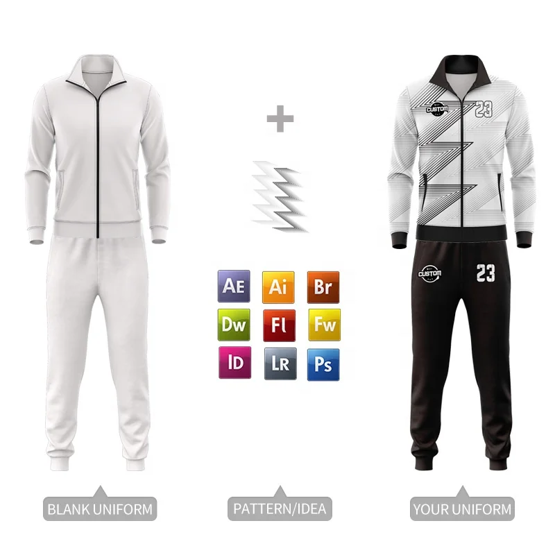 Custom Zipper joggers men tracksuit Professional Football winter tracksuits for women Velour sport tracksuit for men