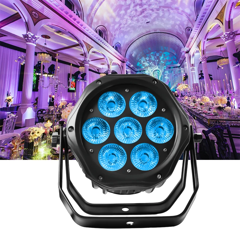 Hot Sale Indoor Led Par Light Waterproof Ip20 7*10W Rgbw Led Par Light Dmx512 Led Par Can Light