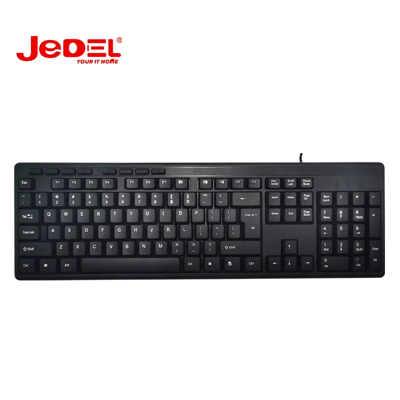 Jedel k52 Compatible for Windows  PC Laptop 2022 durable new fashion high quality black Multimedia Keyboard
