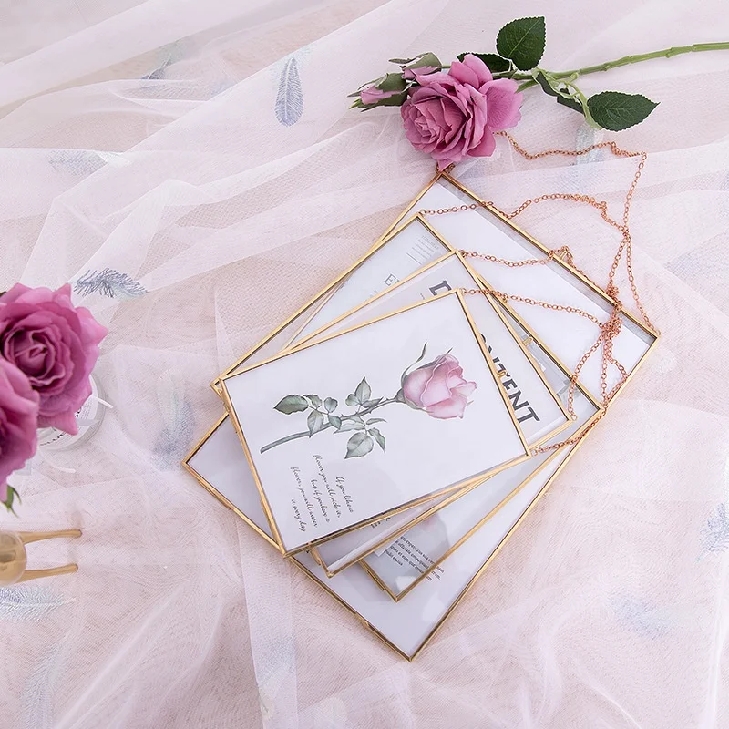 High Quality Glass 4x6 5x7 8x10inch Plant Floating Picture FramesDiy Frames Specimens Frame