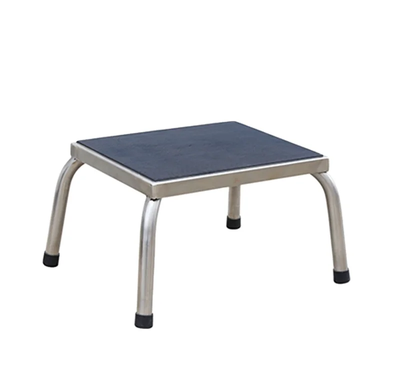 Footstool Medical Furniture Factory Price Doctor Used One Step Stool for Clinic YXZ-025 Hospital Stainless Steel Black Modern