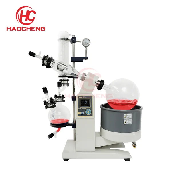 Lab vertical dual condenser bath auto lift ethanol rotovap rotary evaporator