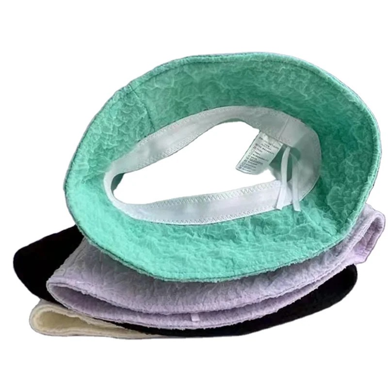 New design Beautiful Multi- color Seersucker comfortable Bucket hat for women outdoor take photos Bucket Hats