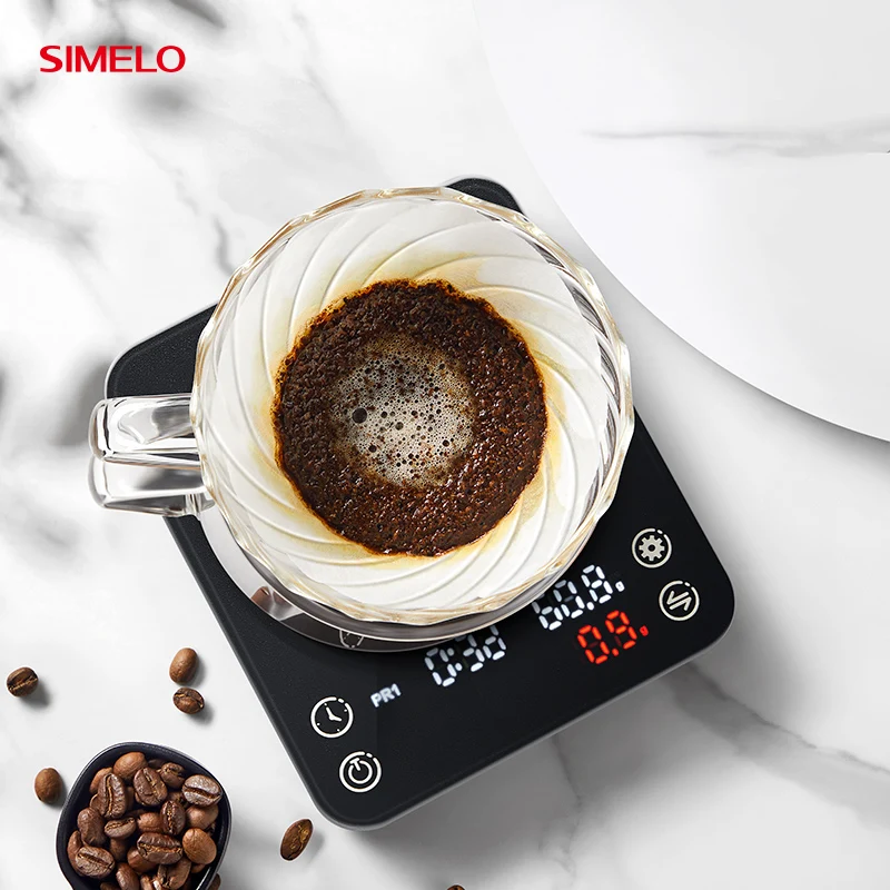 SIMELO V02 superior quality High borosilicate glass Storm Spiral Pattern Glass Filter Cup Coffee Dripper
