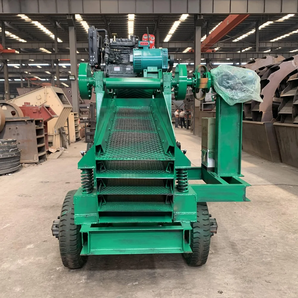 Traction mobile hammer crusher station,hammer mill for sand making plant