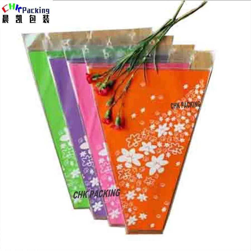 Китайский высококачественный цветочный горшок с принтом пла, рукава для букета/пластиковая упаковка, упаковочные рукава для разрезанных цветов