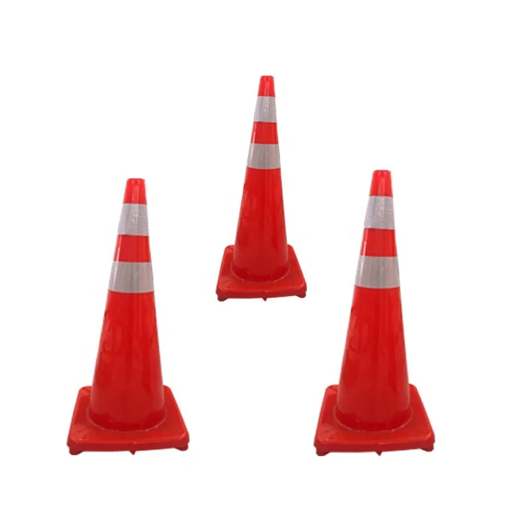 90cm 35 inches  height high visibility reflective PVC traffic road safety  cone safety equipment