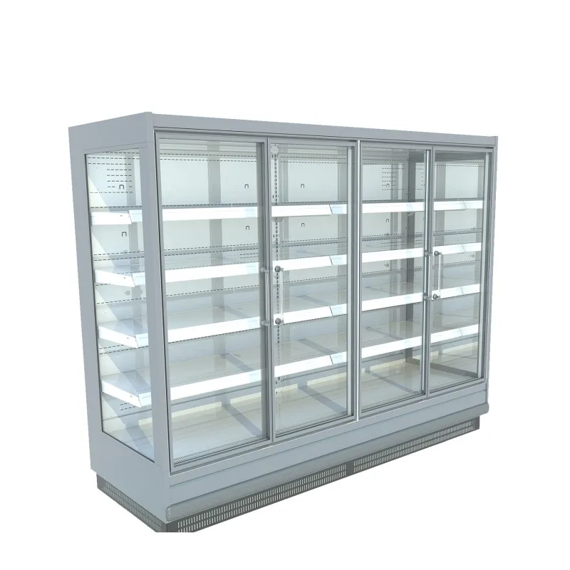 Commercial vertical high quality glass door beverage energy-saving display cabinet freezer for supermarket