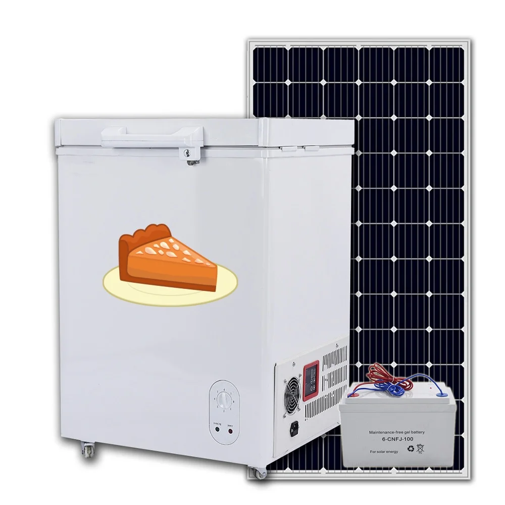 108 Liter  12V/24V DC camping home and commercial use solar refrigerator freezer