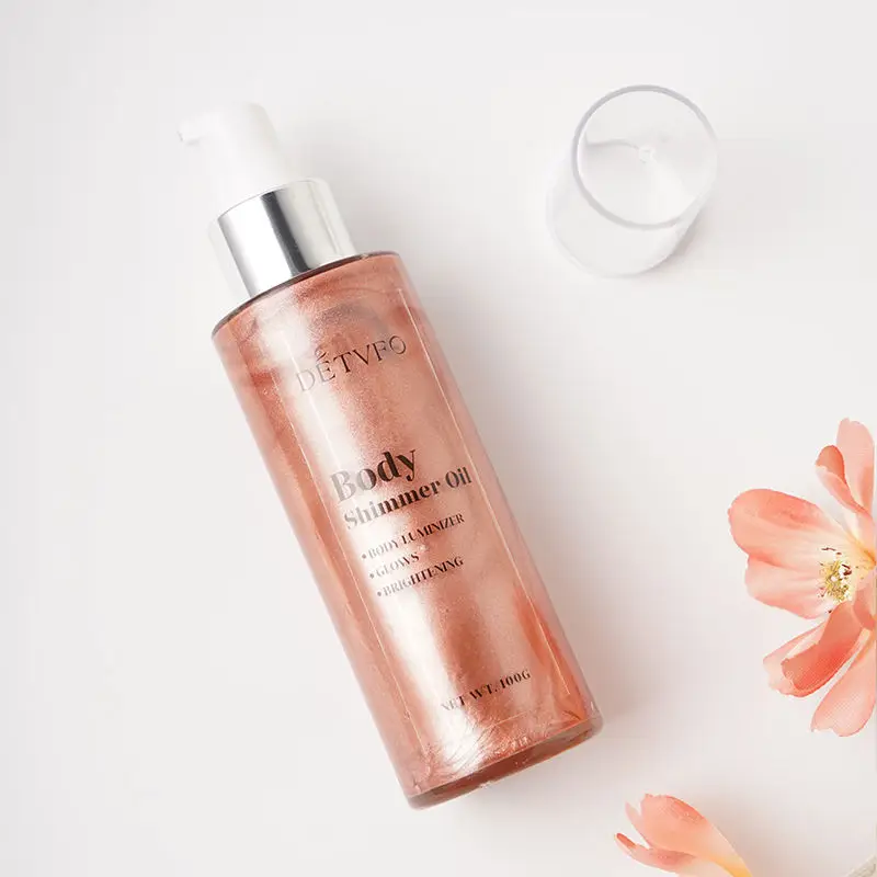 Wholesale Private Label Long Lasting Highlight Makeup Shimmering Glitter Liquid Highlighter Bronze Body Shimmer