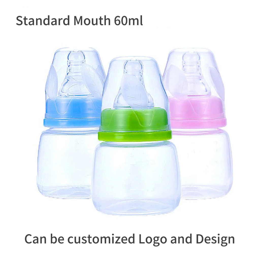 Newborn baby infant bottle BPA Free training bottle for babies Silicone hands free baby feeding bottle (can be customized logo)