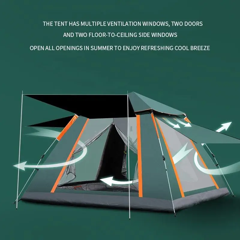 High Quality Inflatable Easy Setup House Luxury Family Camping Tents with Pump