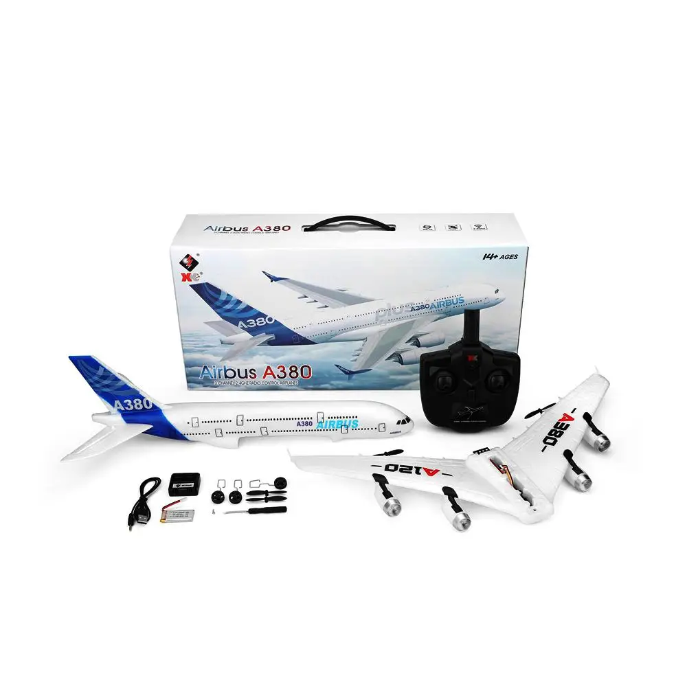 Wltoys XK A120 Airbus A380 модель с дистанционным управлением самолет 2 4 г 3CH EPP RC неподвижным крылом RTF игрушка размах крыльев