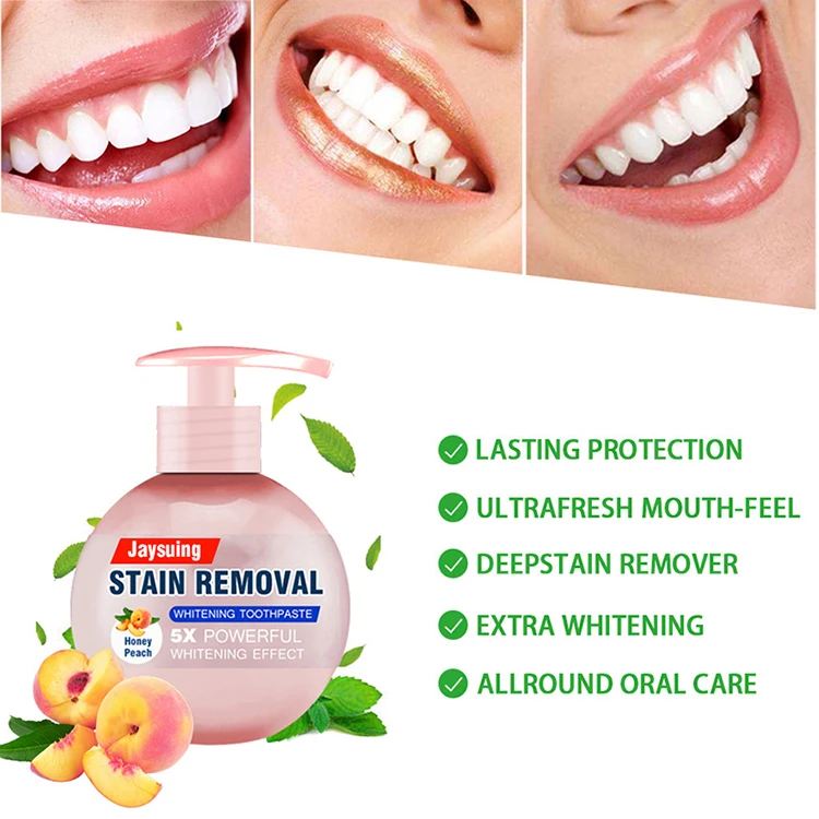 New Baking Soda Teeth Whitening Toothpaste Oral Cleaning Baking Soda Press Toothpaste Fruit Flavored Toothpaste