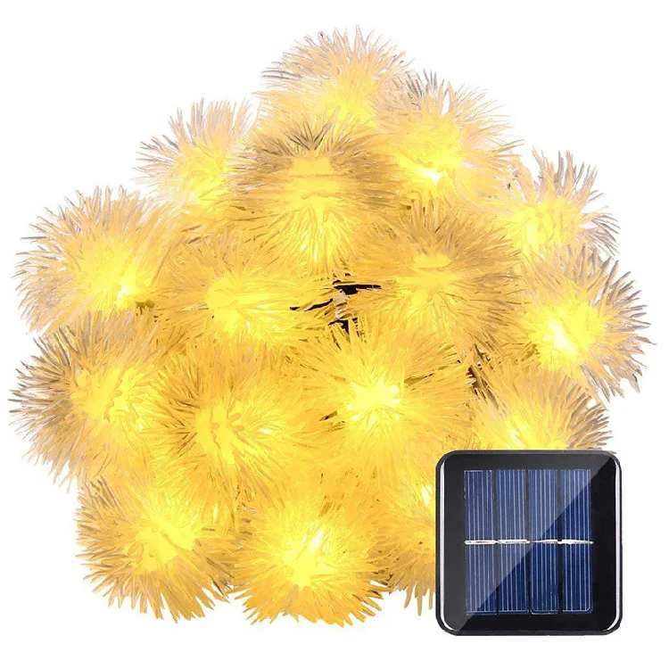 Silk Ball Indoor Solar String Lights Decoration USB And Outdoor For