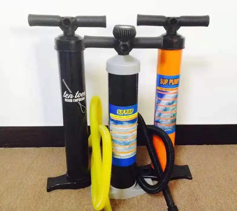 Double Action High Pressure Manual Gas Pump Swimming Pool Inflatable Toys Air Hand Pump 15 PSI 2.5L Yellow Middle Size Hand Pump