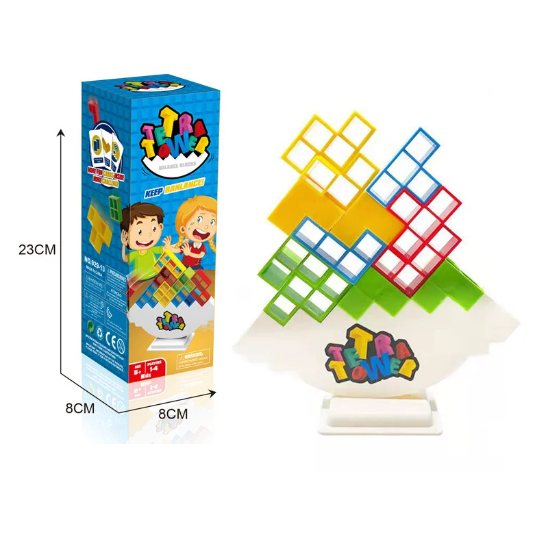 48pcs Building Blocks Toy Balance Game Building Blocks Board Games Fun Tower Balancing Stacking Toys For Kids