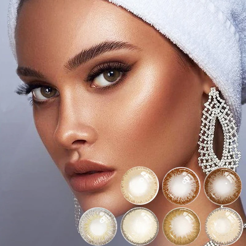 Star Orbit Golden Yellow Z9 Wholesale Colored Natural Cheap Color Soft Eye Contacts Lenses For Eye