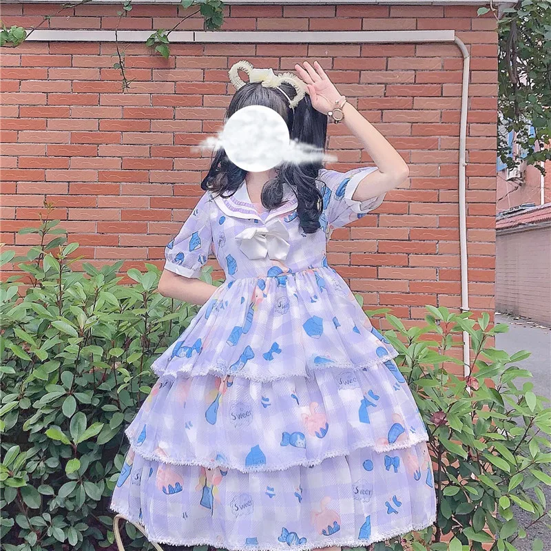 Lace Bow Girl Lolita Dress Lolita Gothic Maid Costume Cosplay Dress Lolita Dress