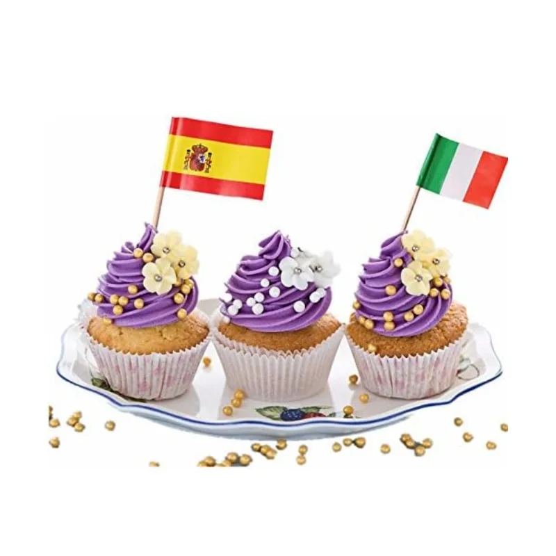 reusable toothpick customize cocktail sandwich toothpick printed flag toothpick with brand