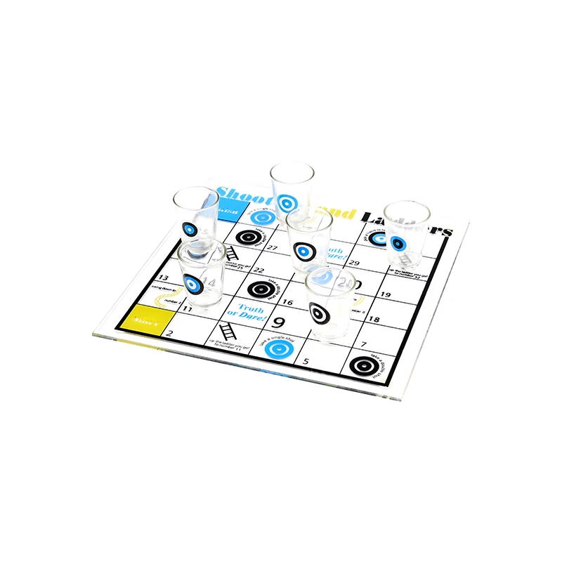 Snakes& Ladders Drinking Fun Shot Glasses Party Game Gift Set For Adult