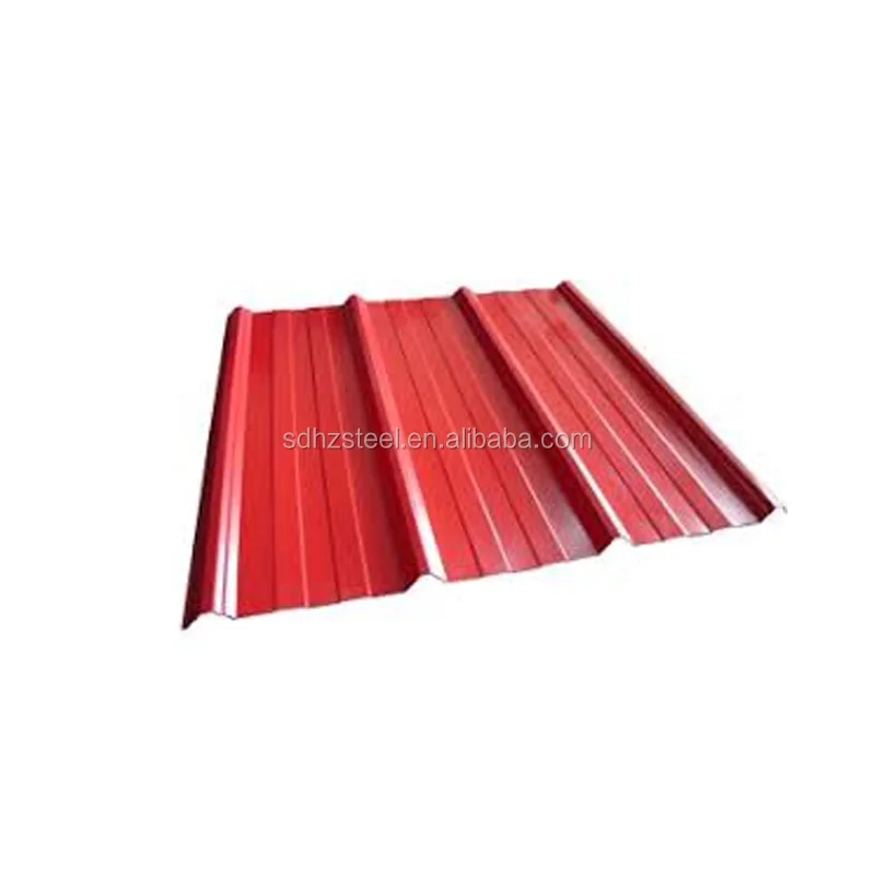 Corrugated zinc roofing sheets stock building materials PPGI Color Coated RAL9002 prepainted
