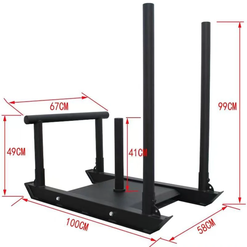 Gym Equipment Fitness Power Sled Pull And Push Speed Weight Plate Sled Trainer best sports machine commercial gym