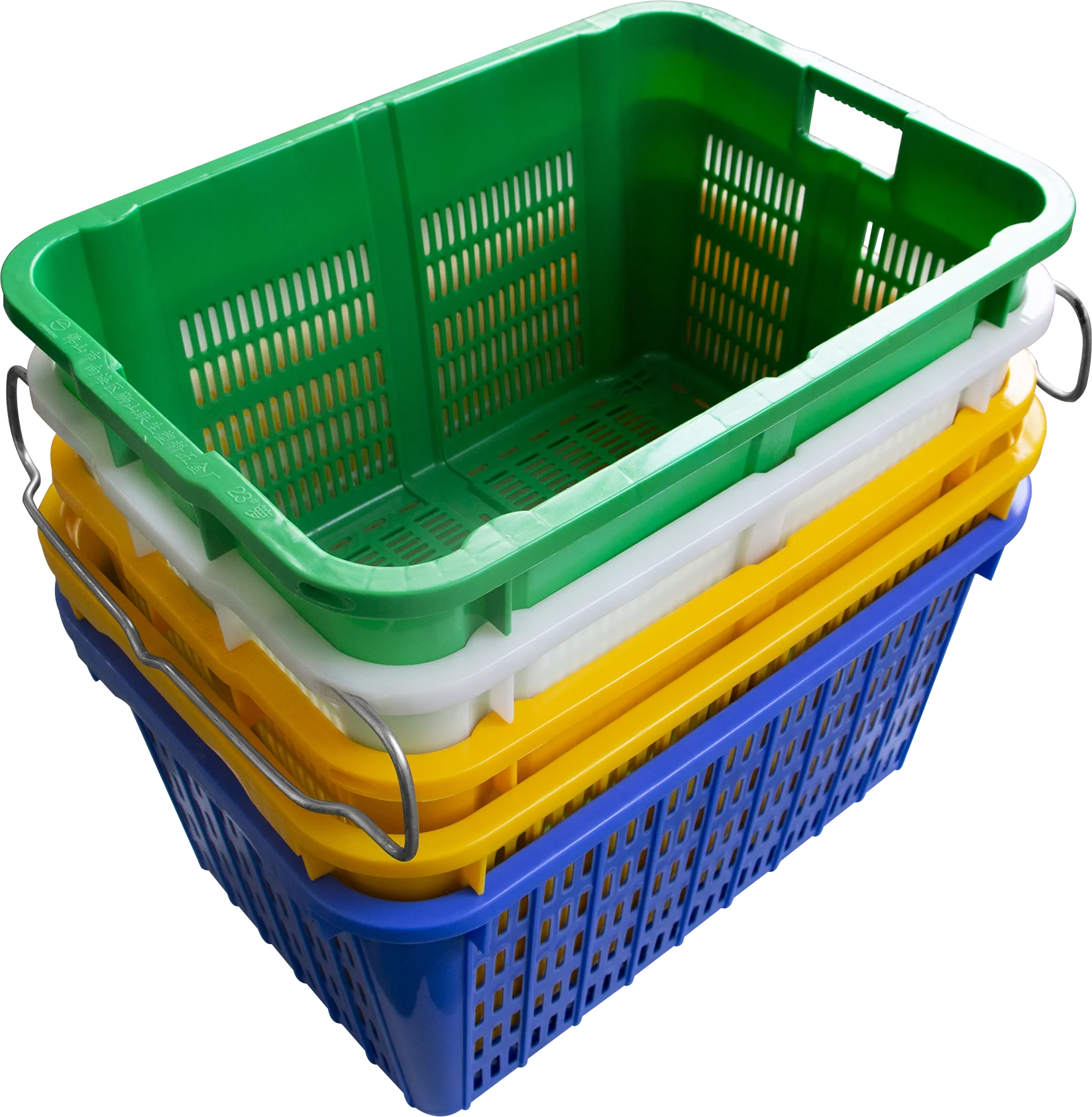 high quality wholesale storage food fruit shopping vegetable plastic basket with handle