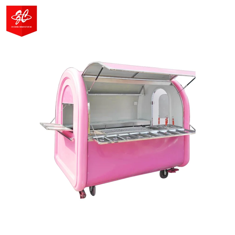 Hot Selling CE Certificate coffee vending panini Chinese food van rolling cart USA trailer food truck used sale