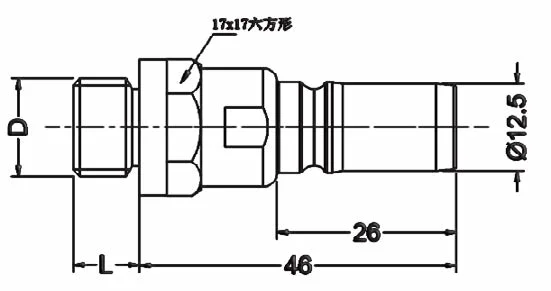 G1/4 Quick-Release Single-Way Coupling Stainless Steel Hydraulic Connector