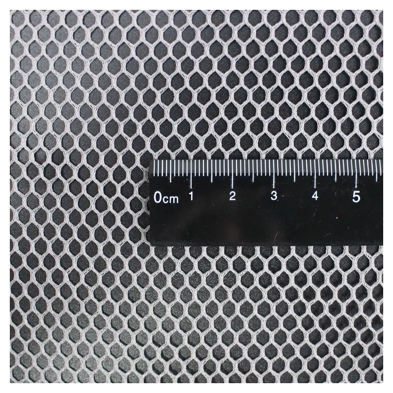 High Quality Fine Holes Hexagon 100% Polyester Net Mesh Fabric For Sports Shoes