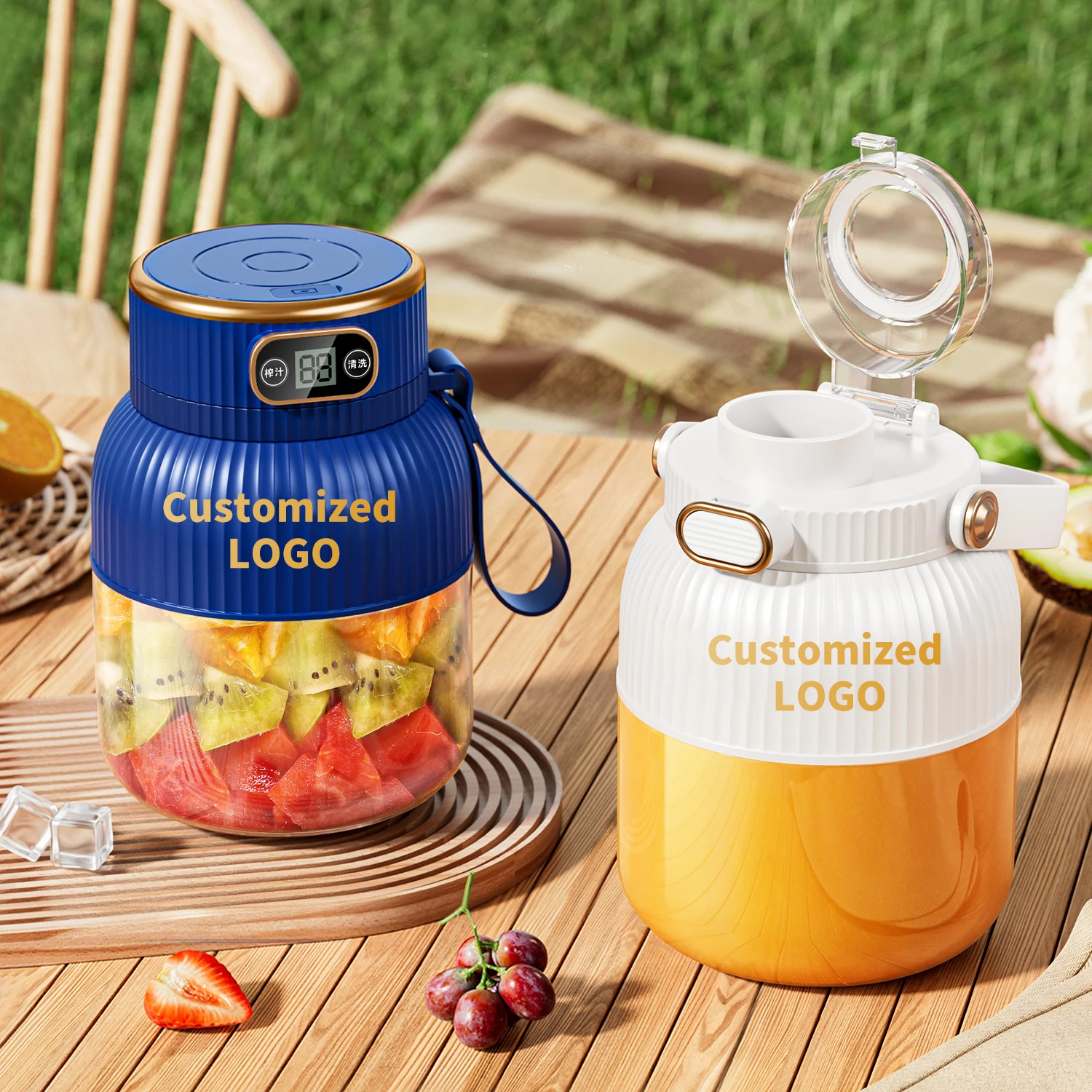 New 900ml 10 Blades Mini Electric Portable USB  Rechargeable Blender Juicer Travel Fruit Orange Juice Extractor Popular Machine