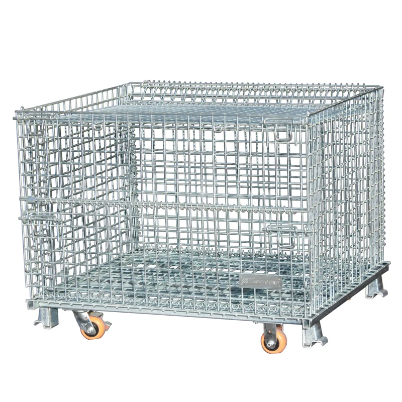 Best selling warehouse stacking wire mesh pallet storage cage