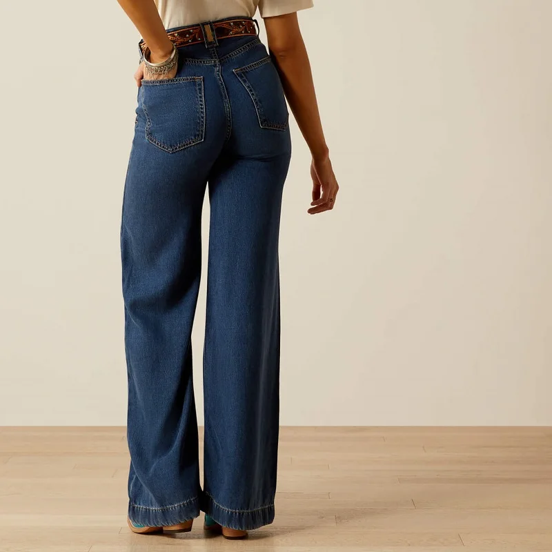 2024 женские Стрейчевые джинсовые облегающие ботинки с вырезом, синие выцветшие брюки высокого качества