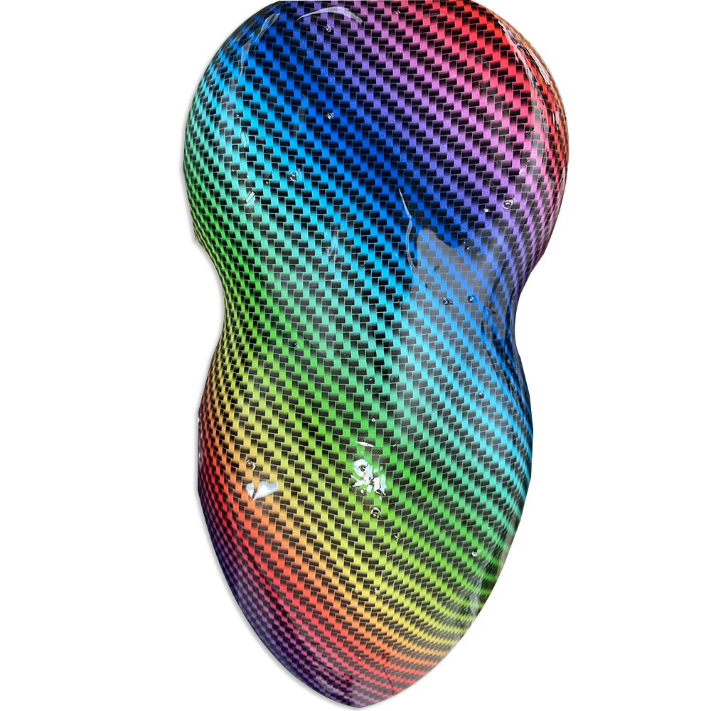 TSAUTOP rainbow carbon fiber water transfer film hydro dipping film hydrographic