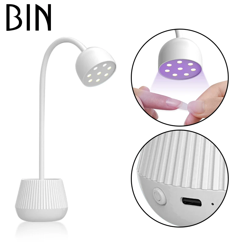 BIN UV LED table lotus seedpod mini Nail lamp durable lotus flower led nail lamp