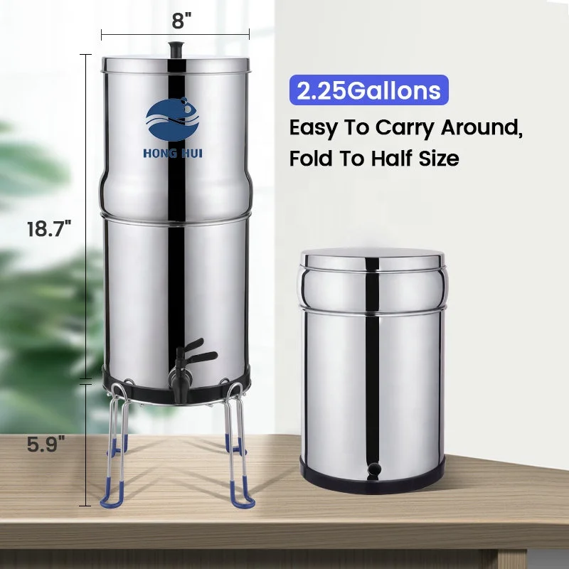 HONG HUI LT-2.25A NSF Certificate Gravity Fed Water Filtration System Household Water Filter System