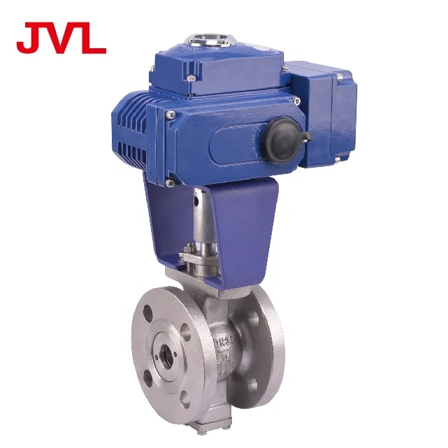 flanged pneumatic v type ball valve