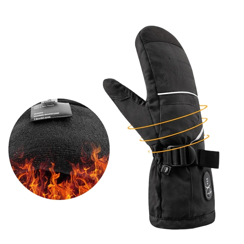 Touch Screen Electric Heated Thermal Snowboard Ski Gloves for Winter Outdoor Sports