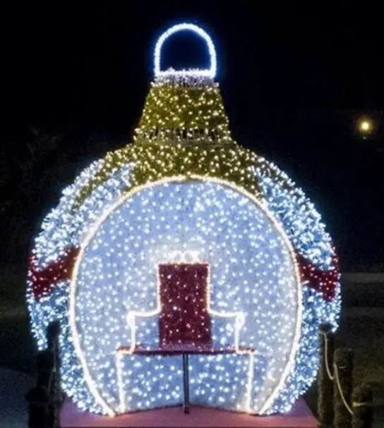 commercial christmas decorations indoor outdoor led street decorative lighting for custom motif 3D ball seat light