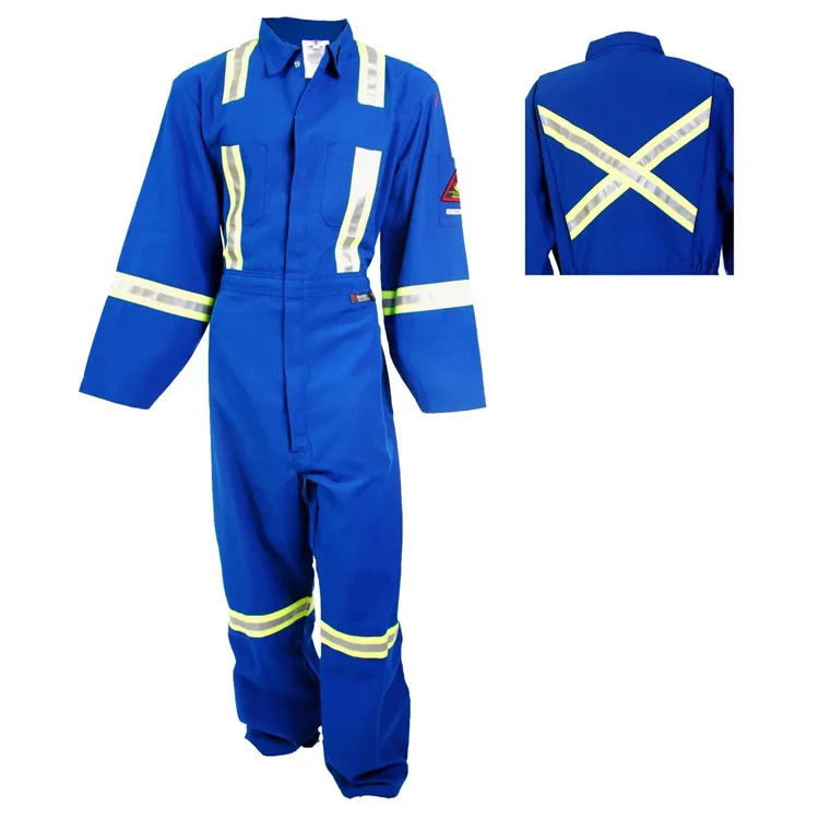 European popular flame resistant overall reflective coverall mens safety fr workwear
