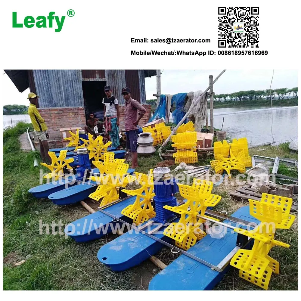Best selling aquaculture machine shrimp fish farming pond 2HP 1.5kw paddlewheel aerator for 5years working life