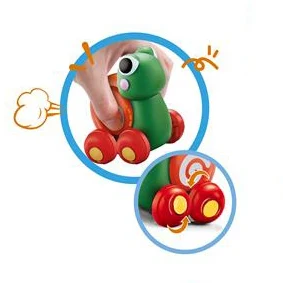 2024 Kids new soft rubber animal rubber car toy fun sensory cartoon inertia mini rubber car toy