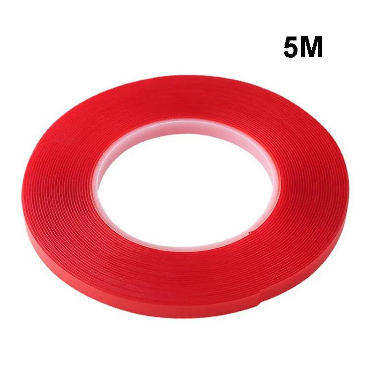 Customized Size Red Transparent Nano Reusable Tape Acrylic Clear Double Sided Adhesive Nano Tape