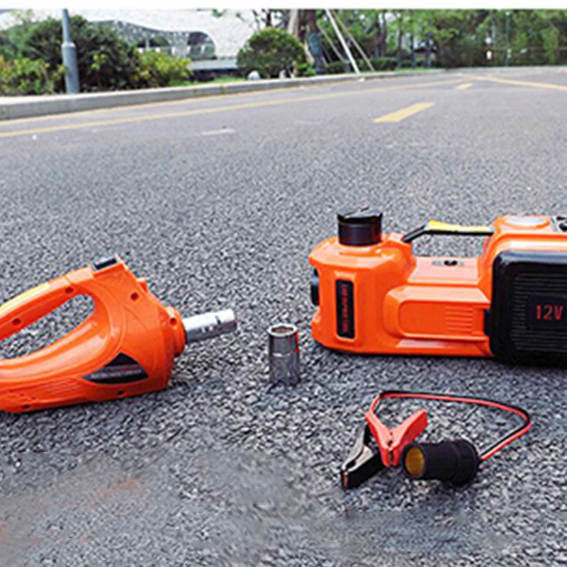Powerful Electric Car Jack 5 Ton 12V Kit Car Jack Hydraulic with Inflator Tires Garage Repair Emergency Kit