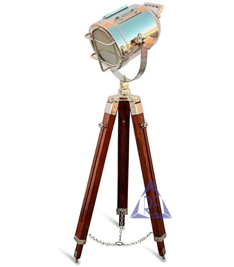 Custom Nautical Collectibles Floor Lamp for Home and Living Room Decor Studio Tripod Spotlight with Searchlight Printed Logo