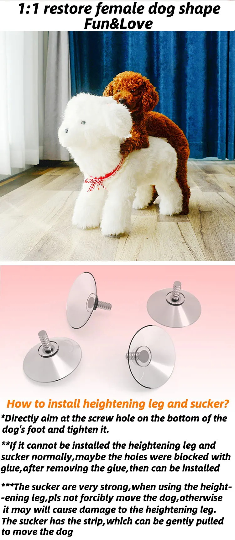 S/M/L/XL/XXL Interactive Sleeping Estrus Sex Partner Plush Stuffed Toys Teddy Chihuahua Play Funny Pet Sex Toys For Dog