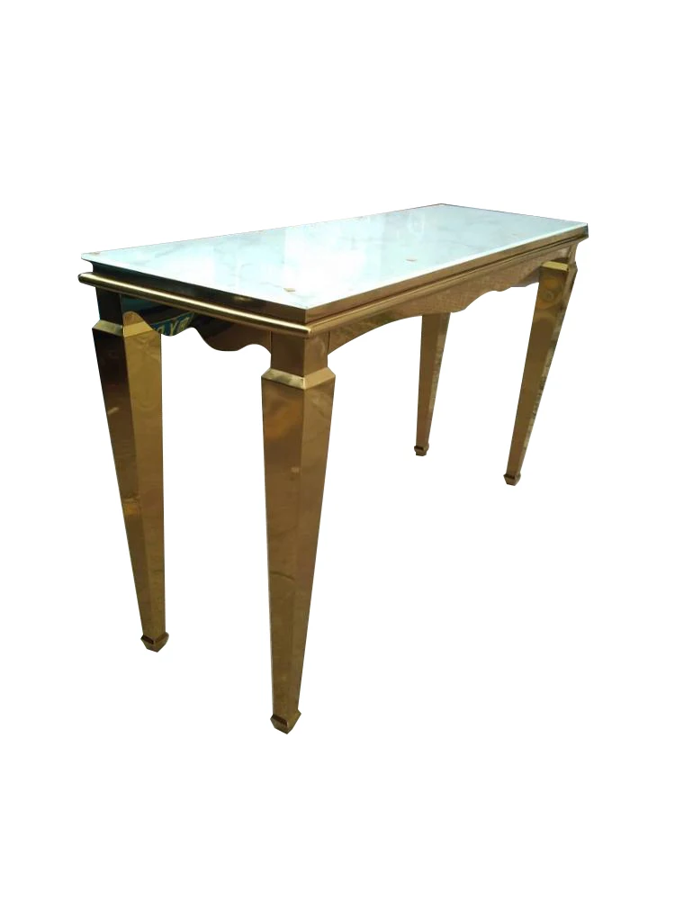 Hot sales stainless steel tempered glass top high bar table party event and rental