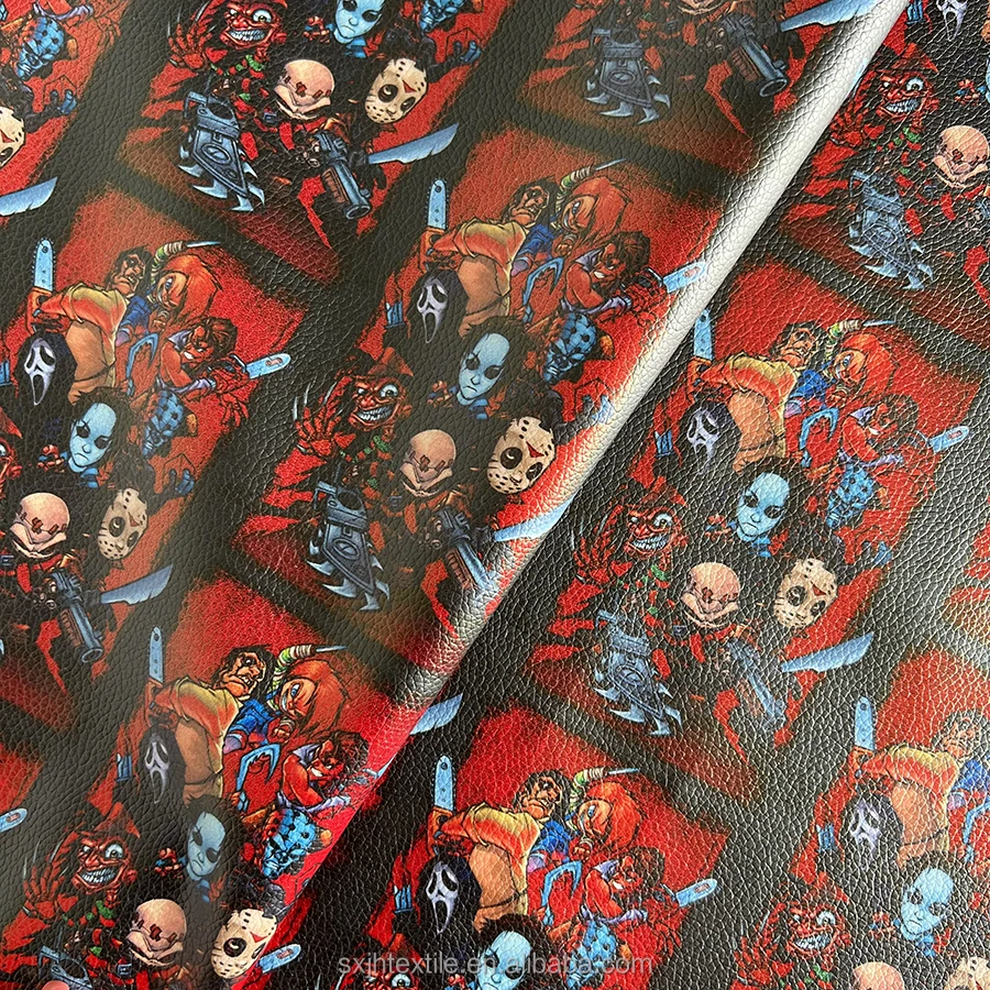 Top-notch custom printed faux synthetic PVC leather fabric sheets
